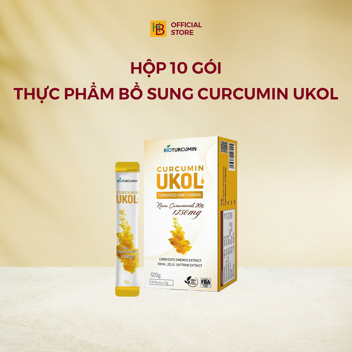 [Hộp 10 gói] Thực phẩm bổ sung CURCUMIN UKOL