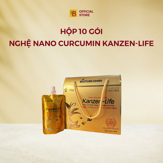 Hộp 10 Gói Nghệ Nano Curcumin 20% Kanzen Life 50ml