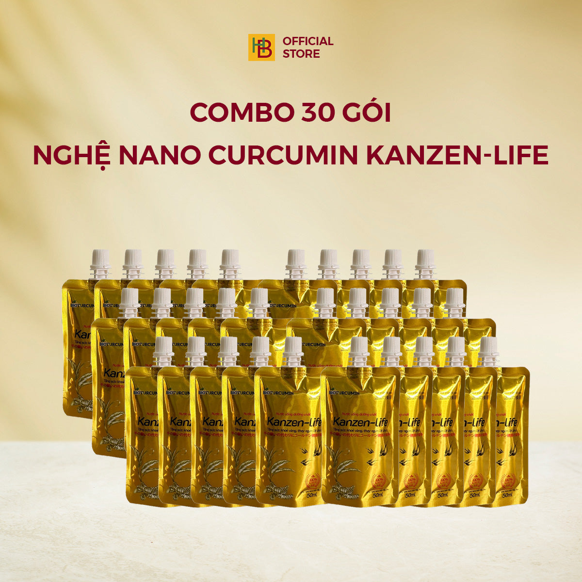 Combo 30 Gói Nghệ Nano Curcumin 20% Kanzen Life 50ml