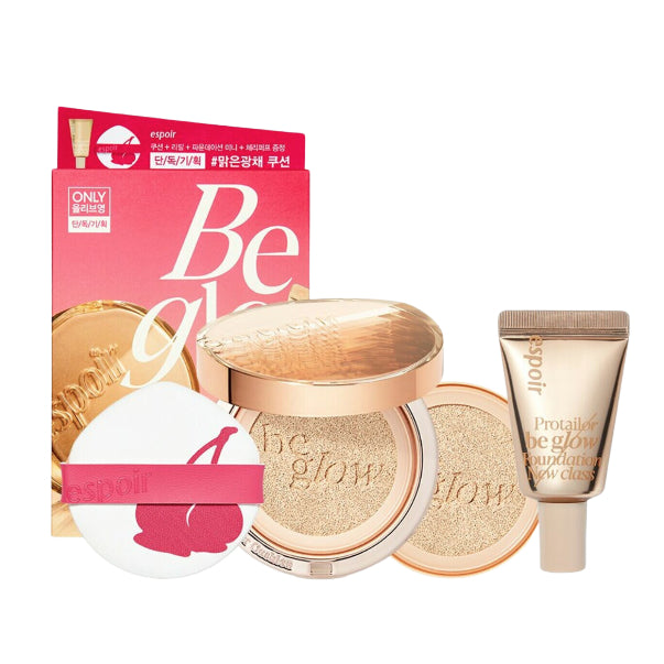 Set Phấn Nước Espoir Pro Tailor Be Glow Cushion New Class 2023 (Lõi Refill + 1 Foundation 7ml)