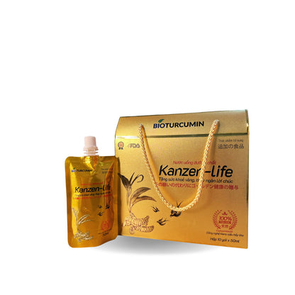 Hộp 10 Gói Nghệ Nano Curcumin 20% Kanzen Life 50ml