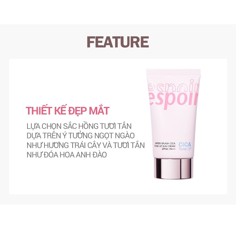 Kem Chống Nắng Espoir  Water Splash Cica Tone Up  Sun Cream SPF50+ PA+++